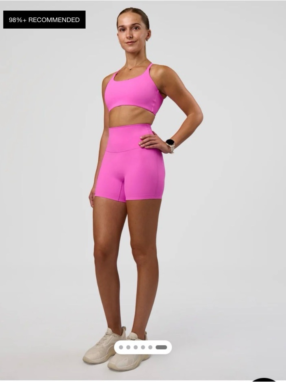LSKD Ultra Fuchsia Twist Sports Bra